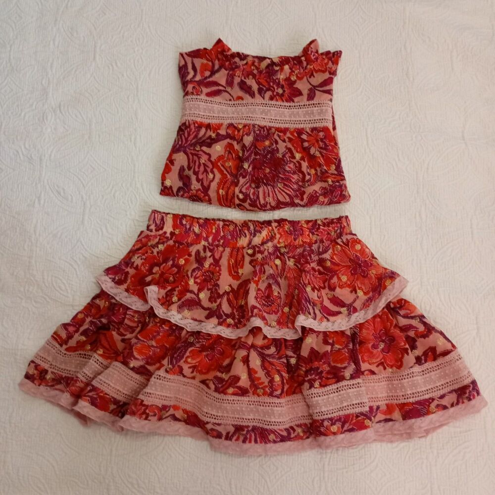 SLEEK Skirt and Polo Set, Multicolor, Polo Size M, Skirt Size S